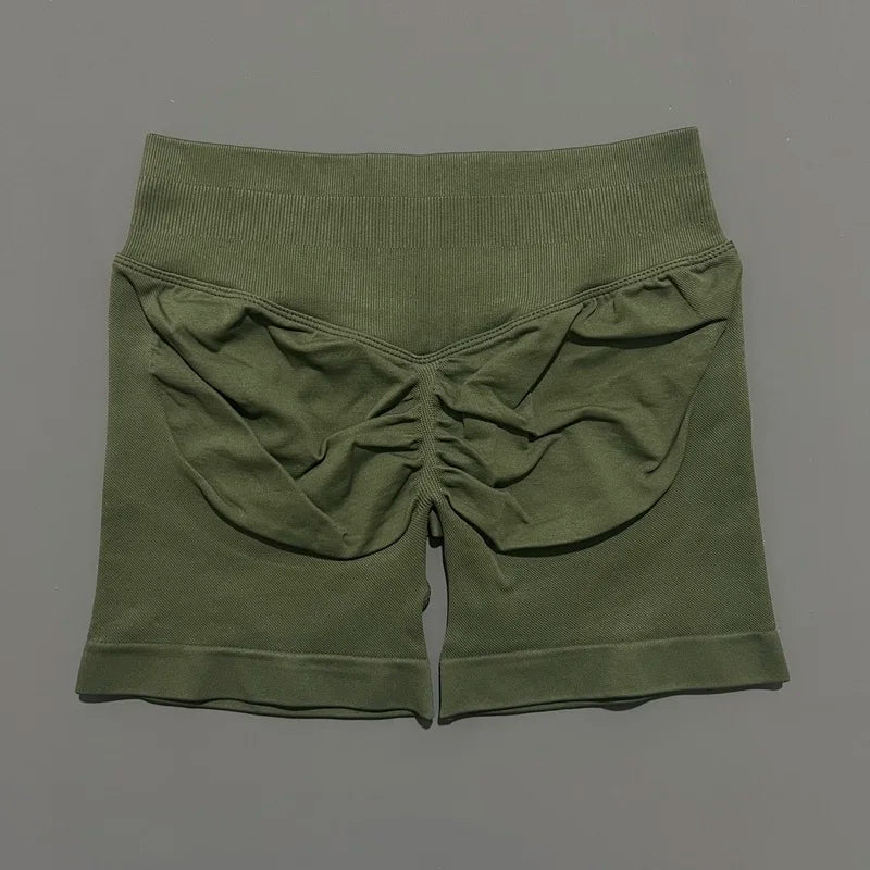 Sports Shorts 4.5" Women Yoga Shorts Seamless Low Waist Scrunch Bum Gym Leggings Workout Stretch Fitness Sports Shorts