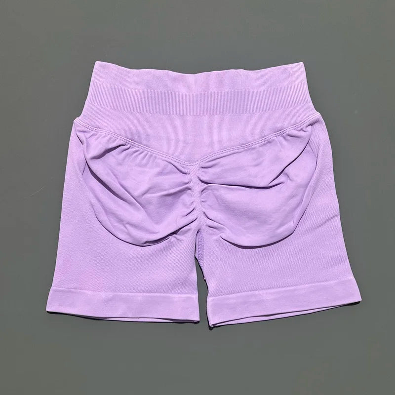 Sports Shorts 4.5" Women Yoga Shorts Seamless Low Waist Scrunch Bum Gym Leggings Workout Stretch Fitness Sports Shorts