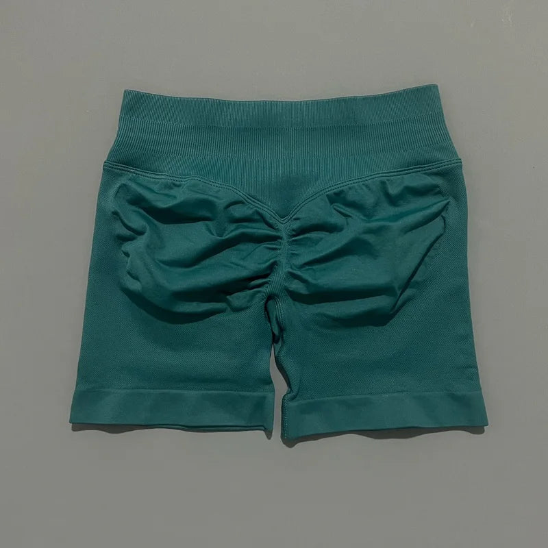 Sports Shorts 4.5" Women Yoga Shorts Seamless Low Waist Scrunch Bum Gym Leggings Workout Stretch Fitness Sports Shorts