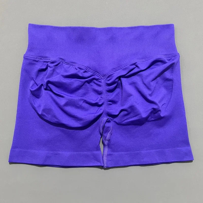 Sports Shorts 4.5" Women Yoga Shorts Seamless Low Waist Scrunch Bum Gym Leggings Workout Stretch Fitness Sports Shorts