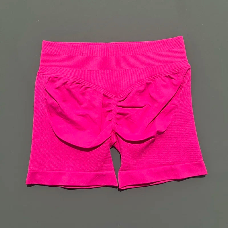 Sports Shorts 4.5" Women Yoga Shorts Seamless Low Waist Scrunch Bum Gym Leggings Workout Stretch Fitness Sports Shorts