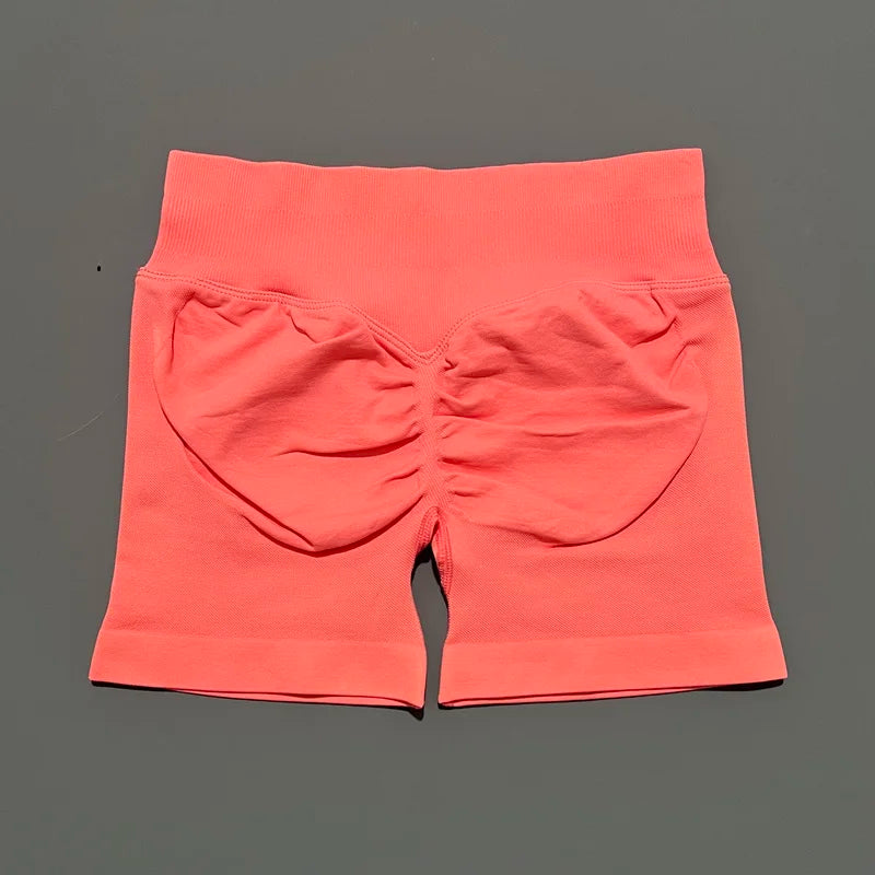 Sports Shorts 4.5" Women Yoga Shorts Seamless Low Waist Scrunch Bum Gym Leggings Workout Stretch Fitness Sports Shorts