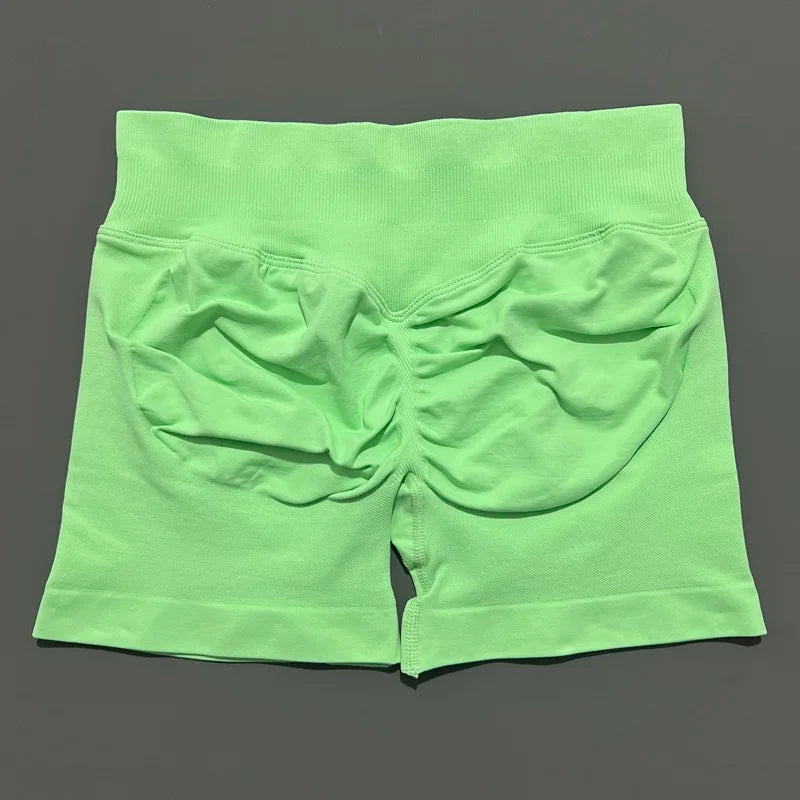 Sports Shorts 4.5" Women Yoga Shorts Seamless Low Waist Scrunch Bum Gym Leggings Workout Stretch Fitness Sports Shorts