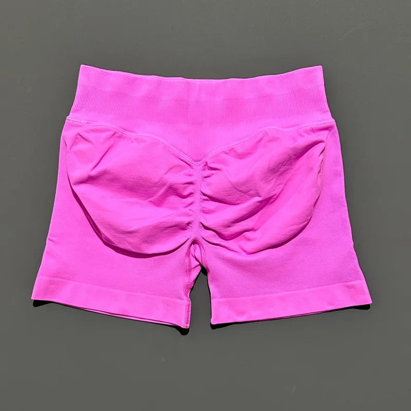 Sports Shorts 4.5" Women Yoga Shorts Seamless Low Waist Scrunch Bum Gym Leggings Workout Stretch Fitness Sports Shorts