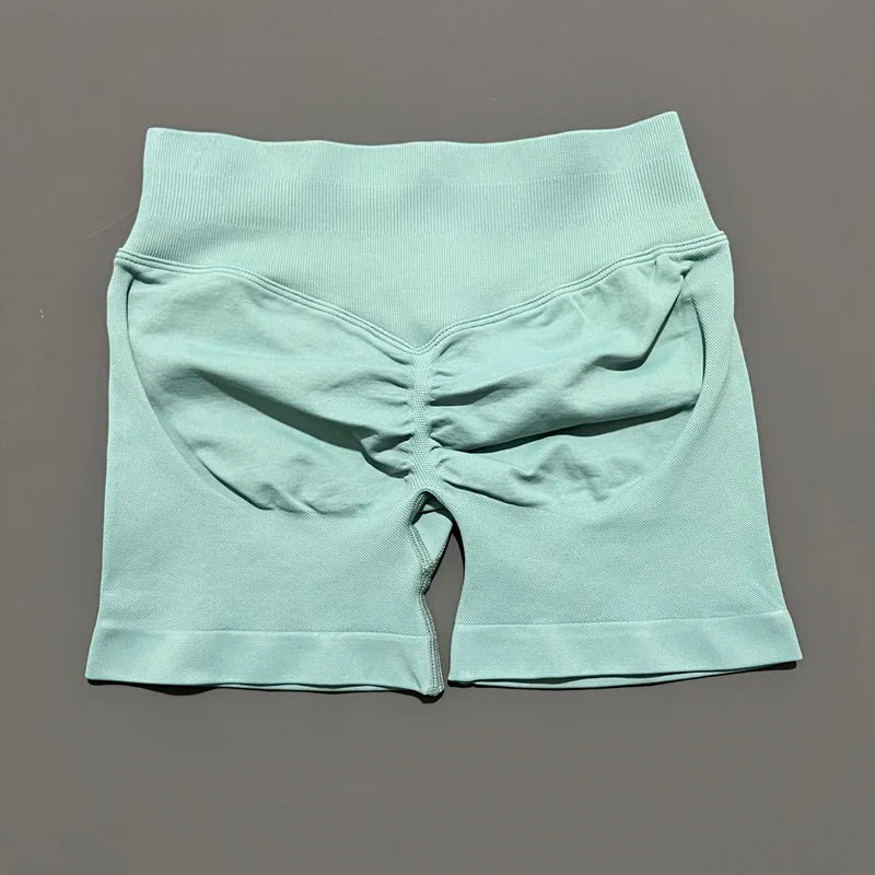 Sports Shorts 4.5" Women Yoga Shorts Seamless Low Waist Scrunch Bum Gym Leggings Workout Stretch Fitness Sports Shorts