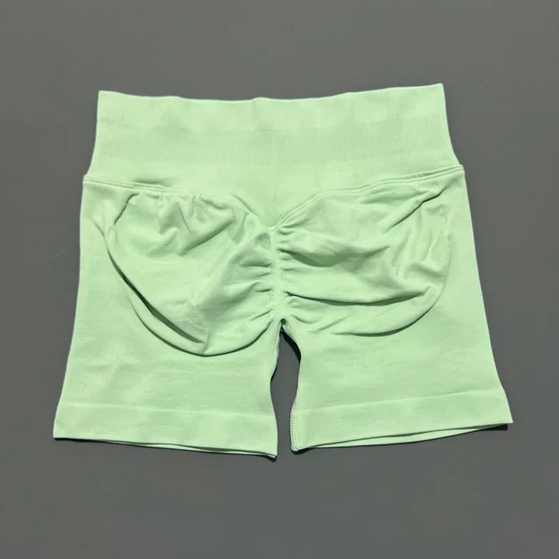 Sports Shorts 4.5" Women Yoga Shorts Seamless Low Waist Scrunch Bum Gym Leggings Workout Stretch Fitness Sports Shorts