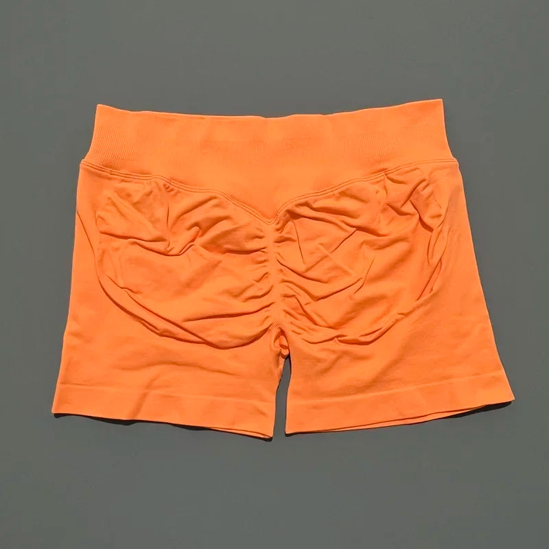 Sports Shorts 4.5" Women Yoga Shorts Seamless Low Waist Scrunch Bum Gym Leggings Workout Stretch Fitness Sports Shorts